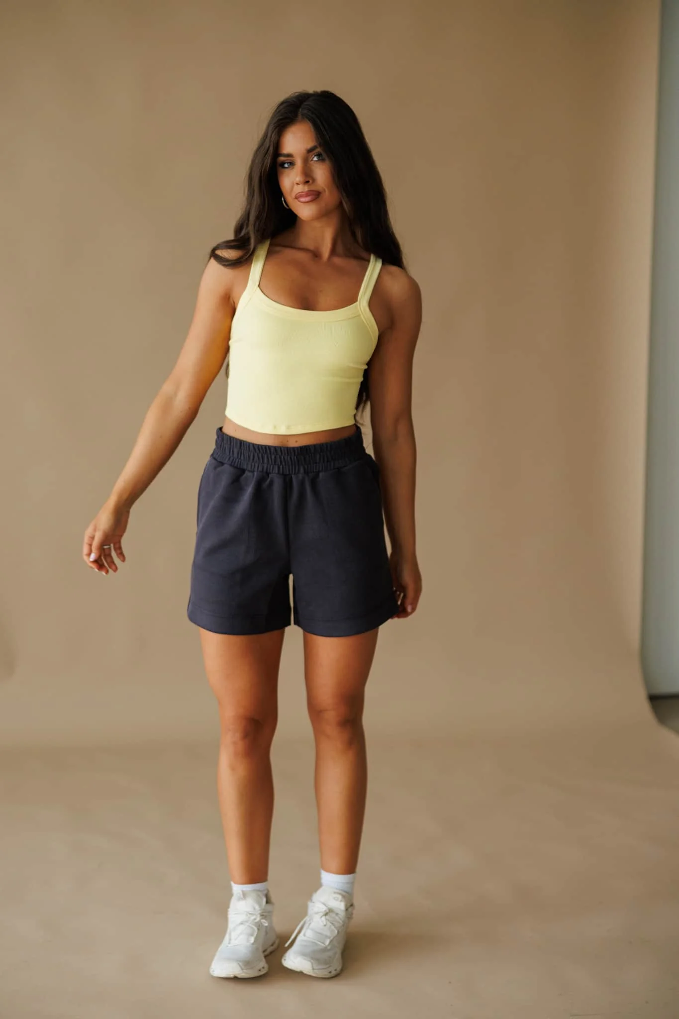 Sand Washed Ribbed Shorts - Image 2