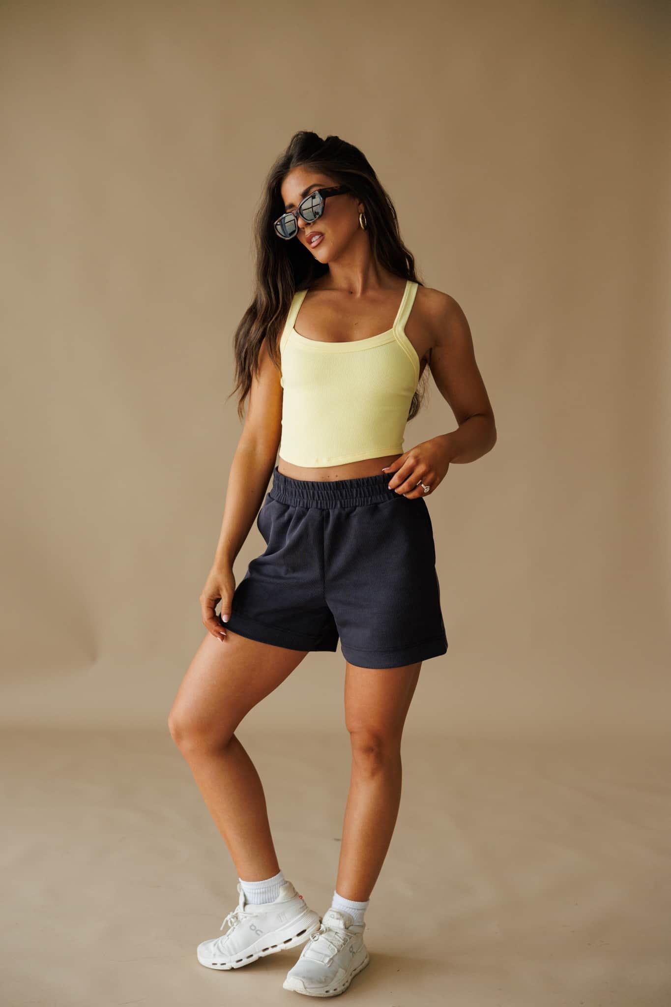 Sand Washed Ribbed Shorts - Image 5