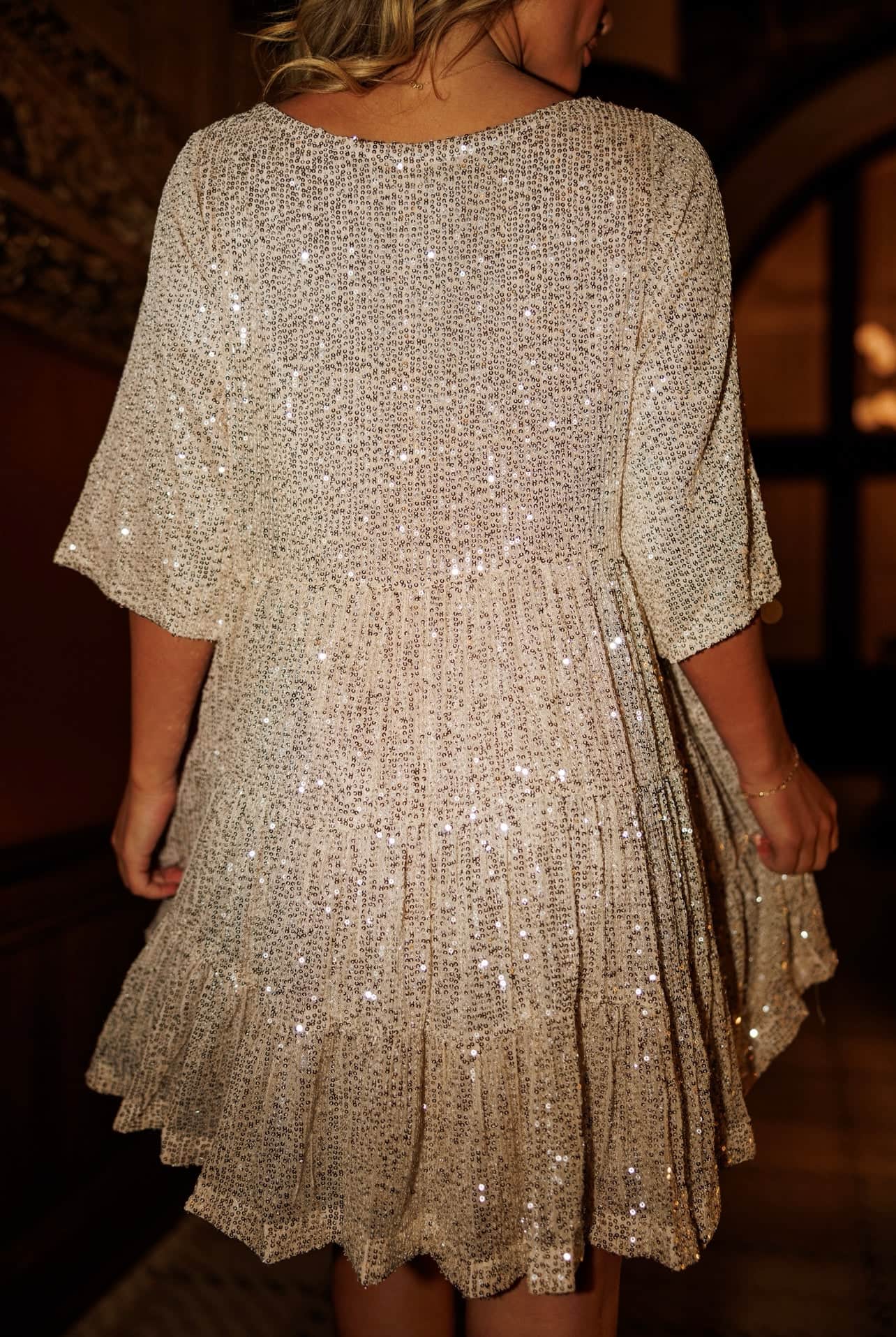 Sequin Babydoll Dress - Image 6