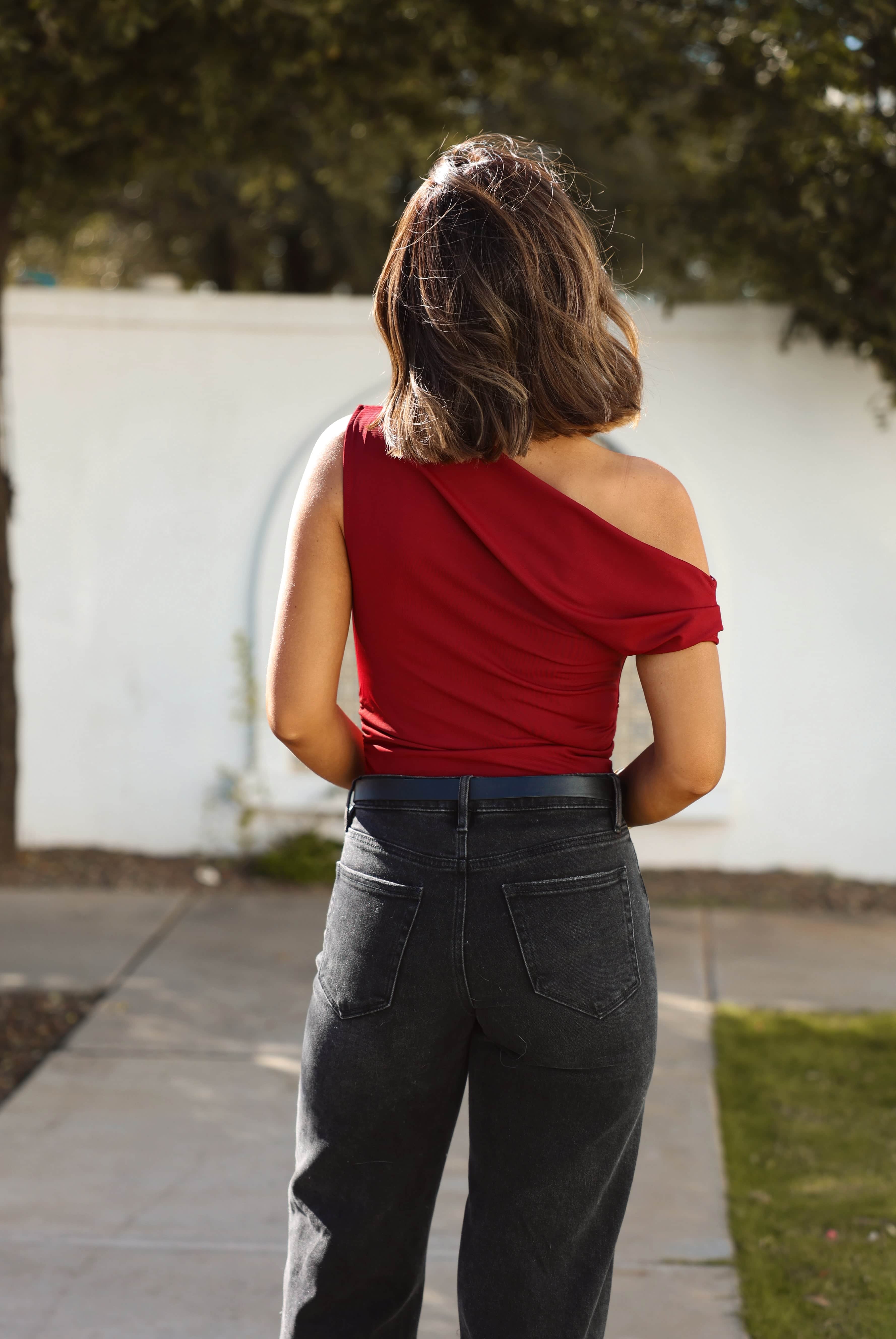 Shifted One Shoulder Top - Image 10