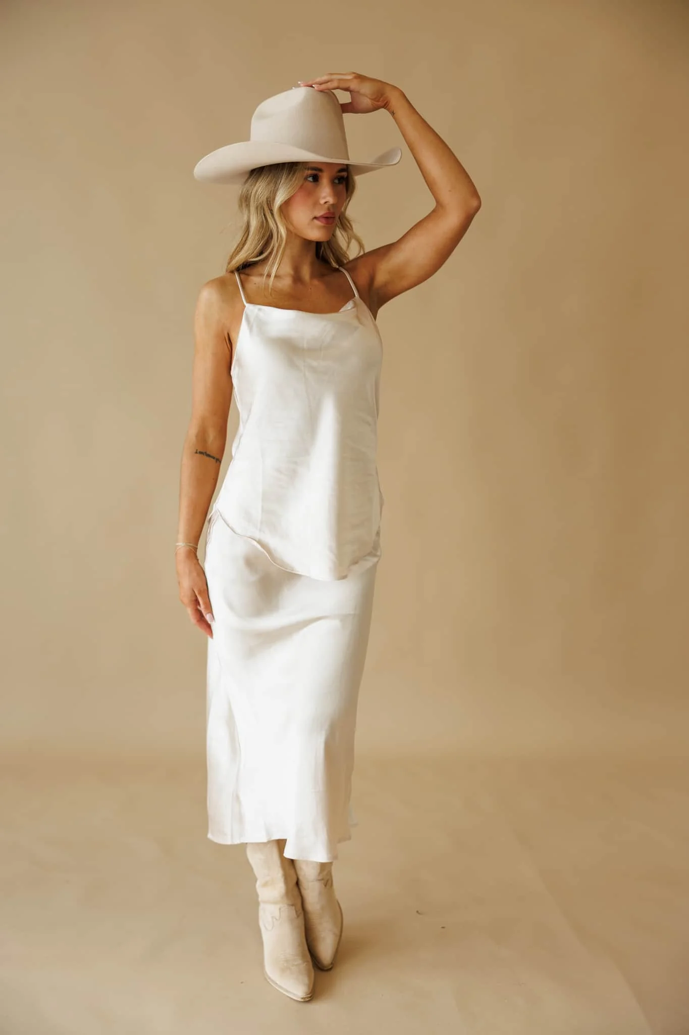 Sleek Satin Skirt - Image 4