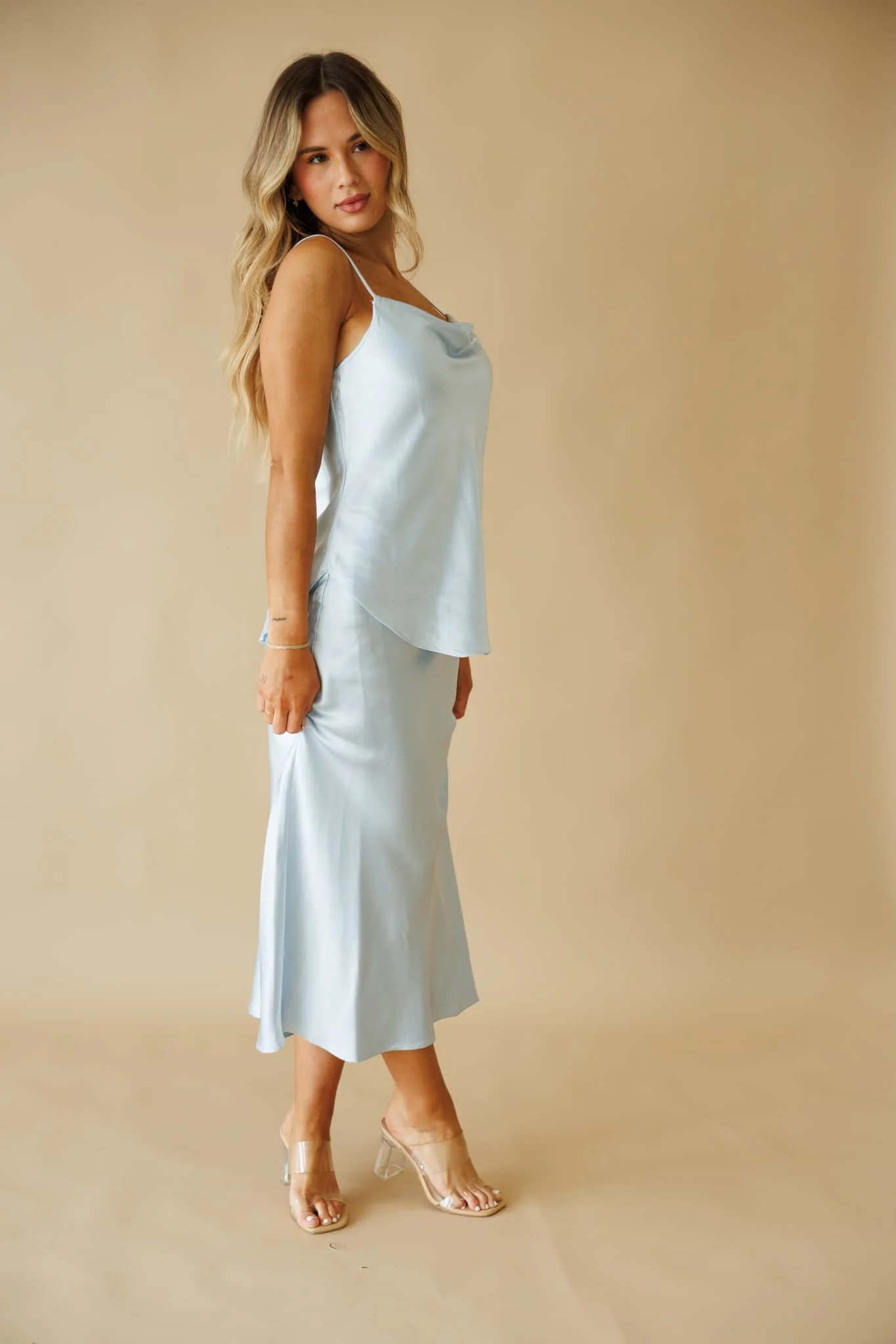 Sleek Satin Skirt - Image 6
