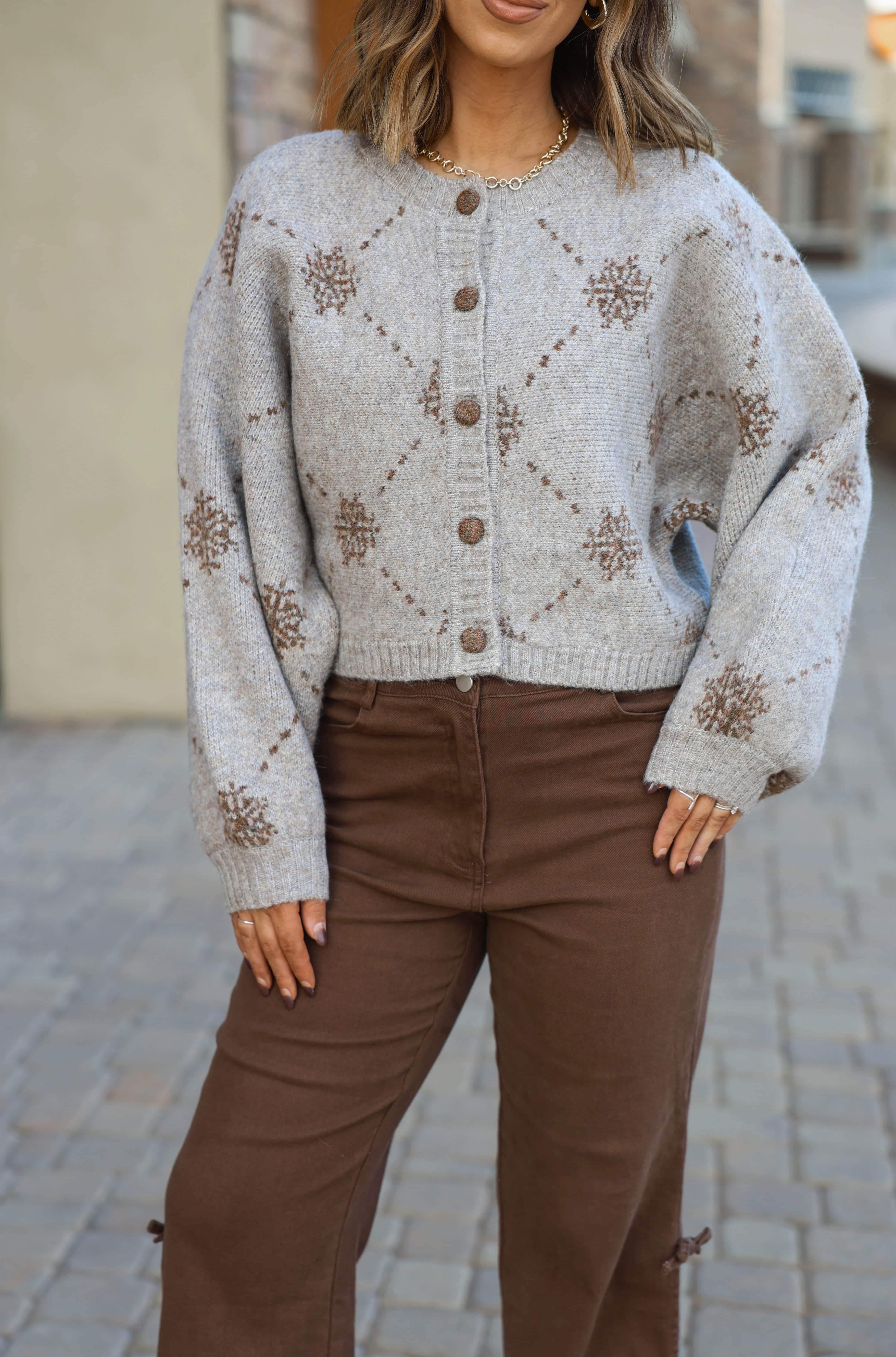 Snowflake Sweater Cardigan - Image 2