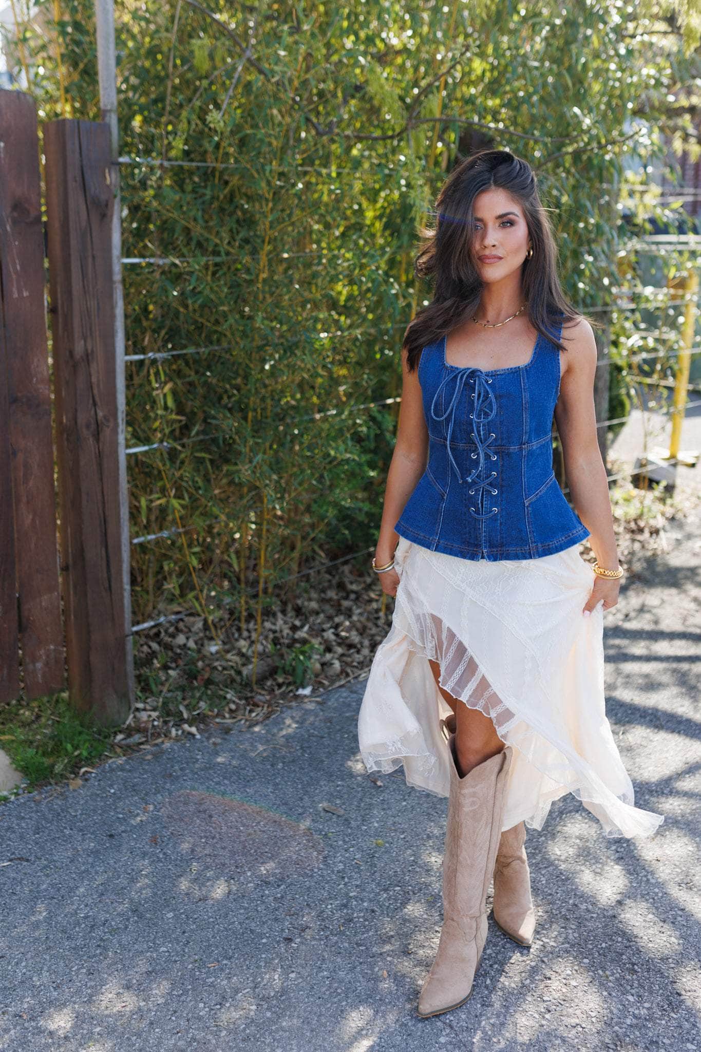 Southern Ties Denim Tank - Image 3