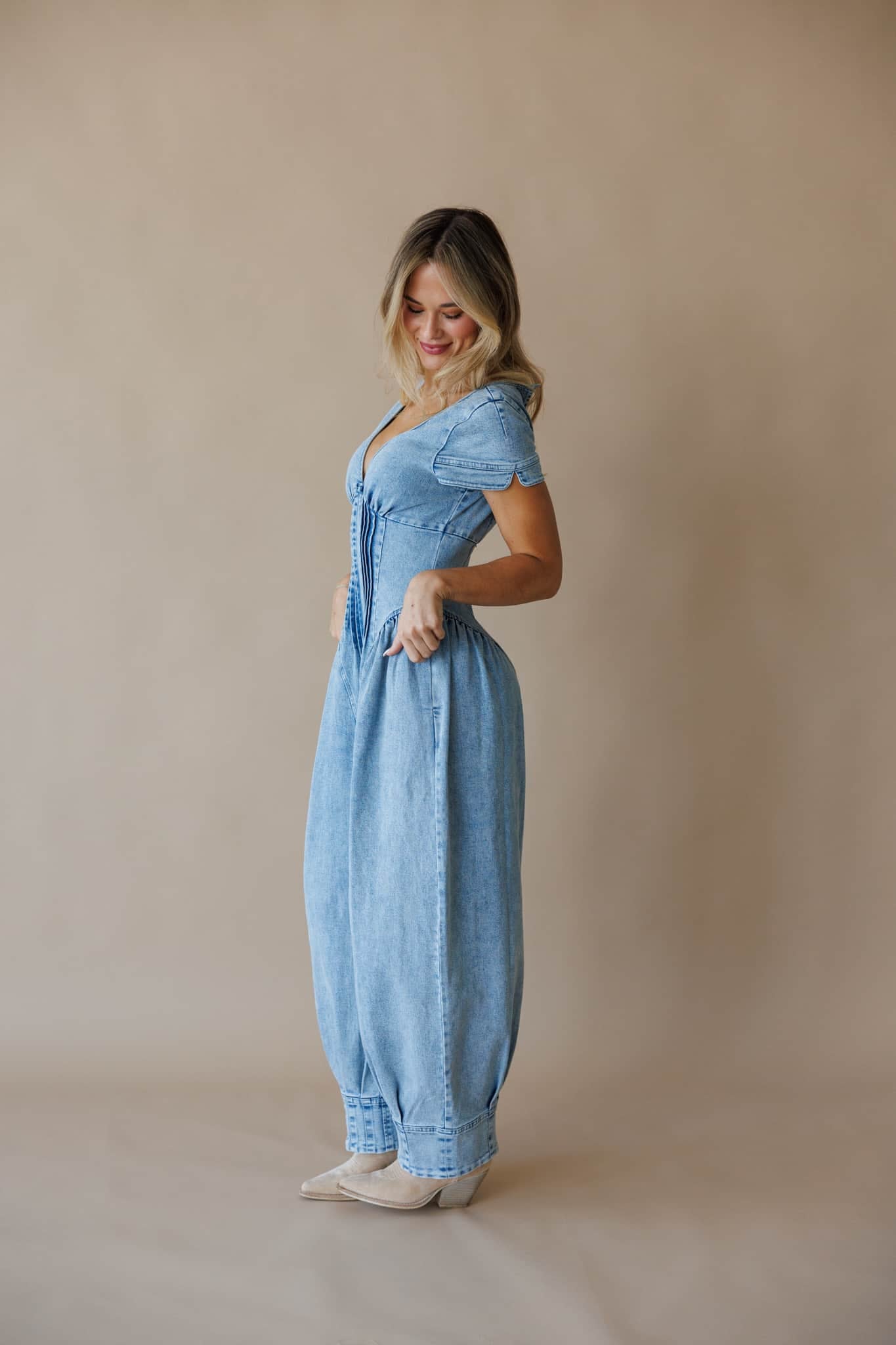 Stevie Denim Jumpsuit - Image 6