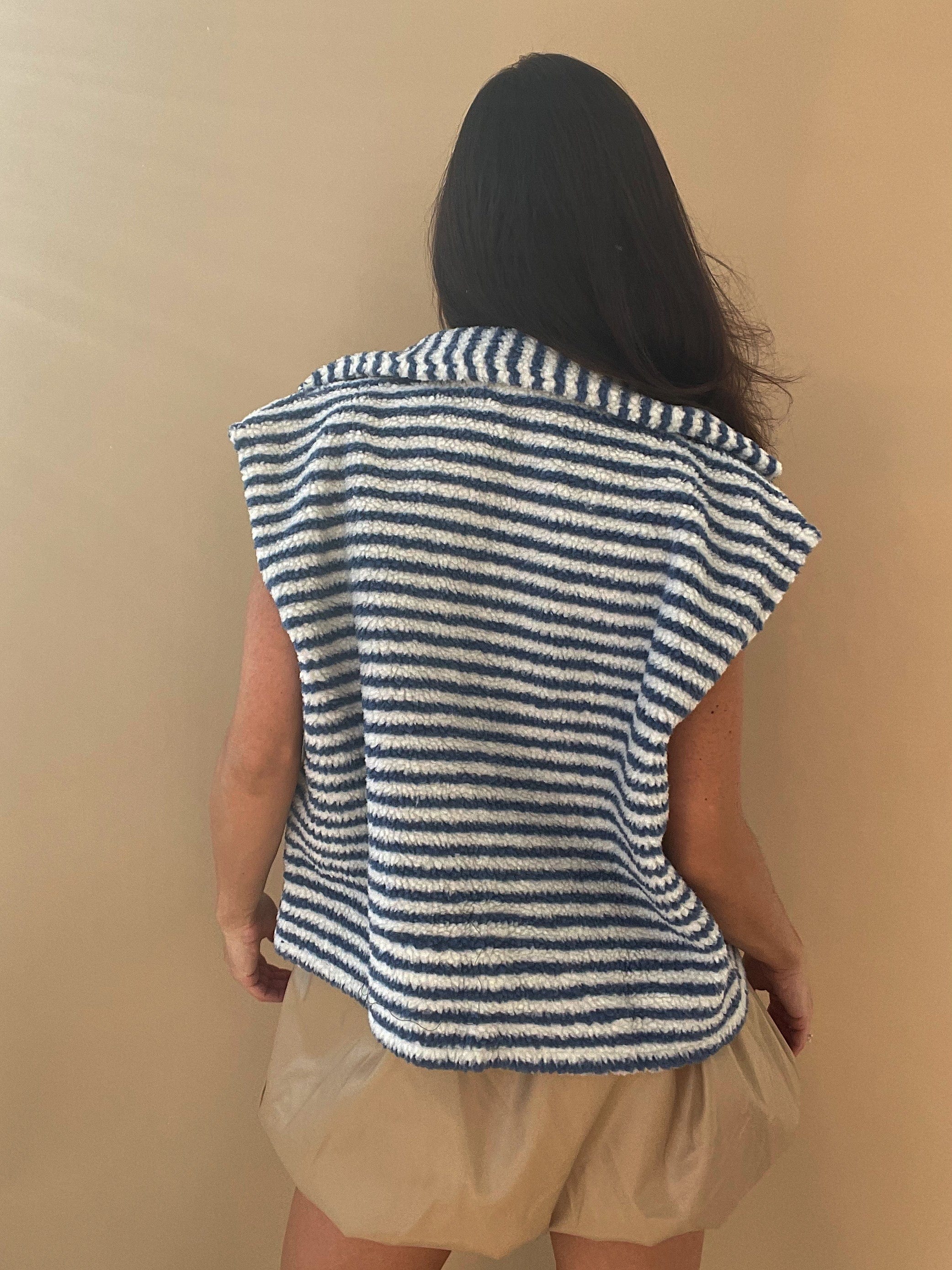 Striped Oversized Vest - Image 2