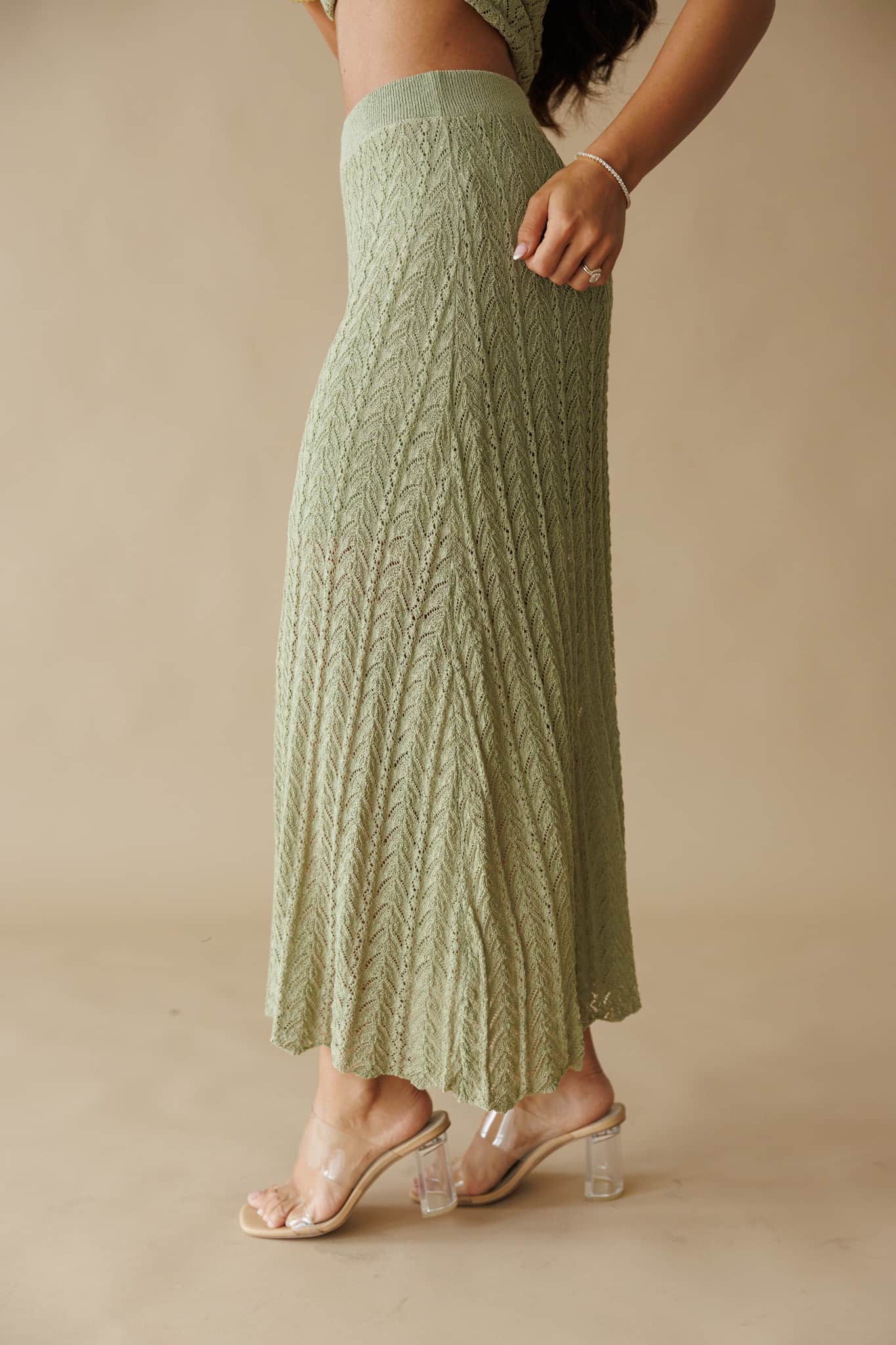 Tuscan Heat Crochet Maxi Skirt - Image 5