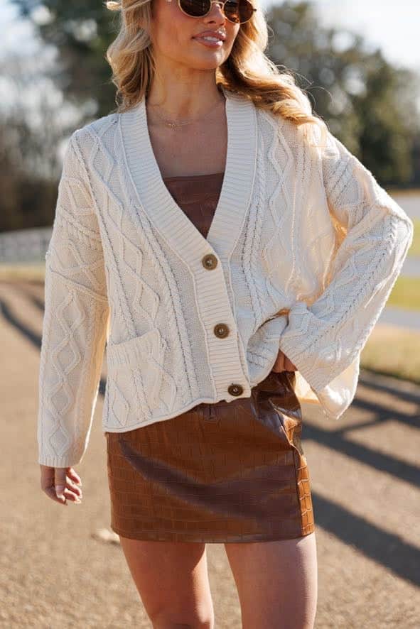 The Fireside Cable Cardigan - Image 2