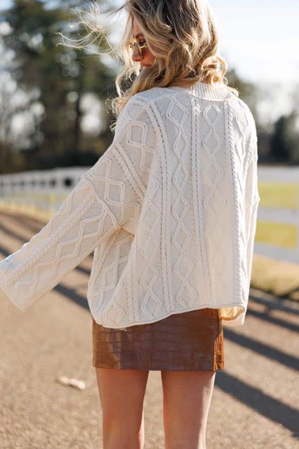 The Fireside Cable Cardigan - Image 3