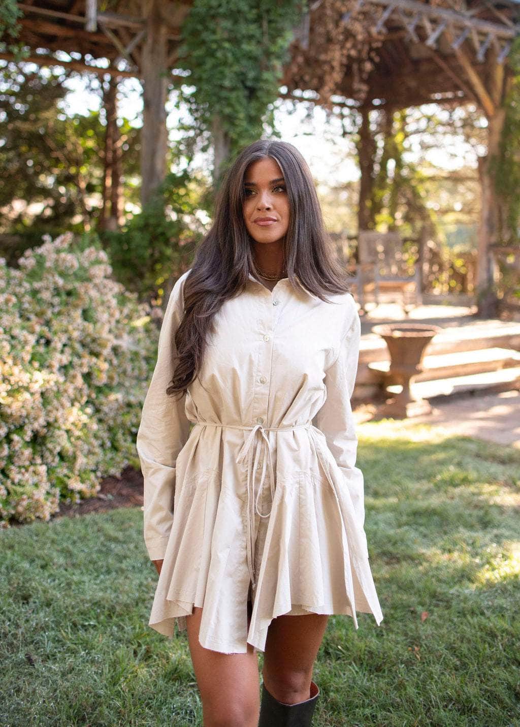 Countryside Chic Shirt Romper - Image 3