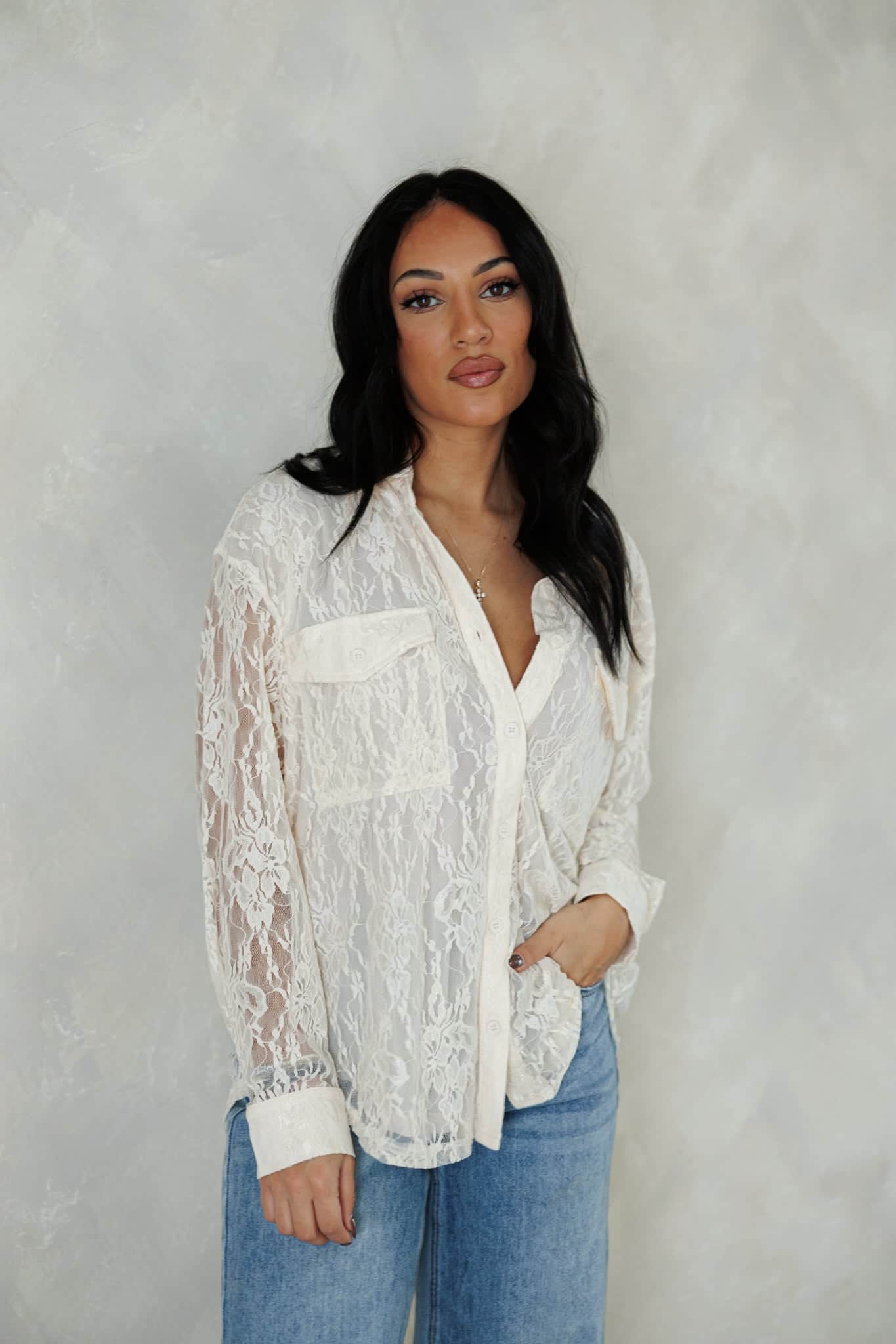 Boho Floral Lace Shirt - Image 5